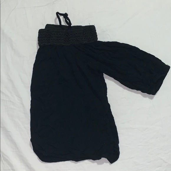 Flowy black strappy crop top - Picture 2 of 2